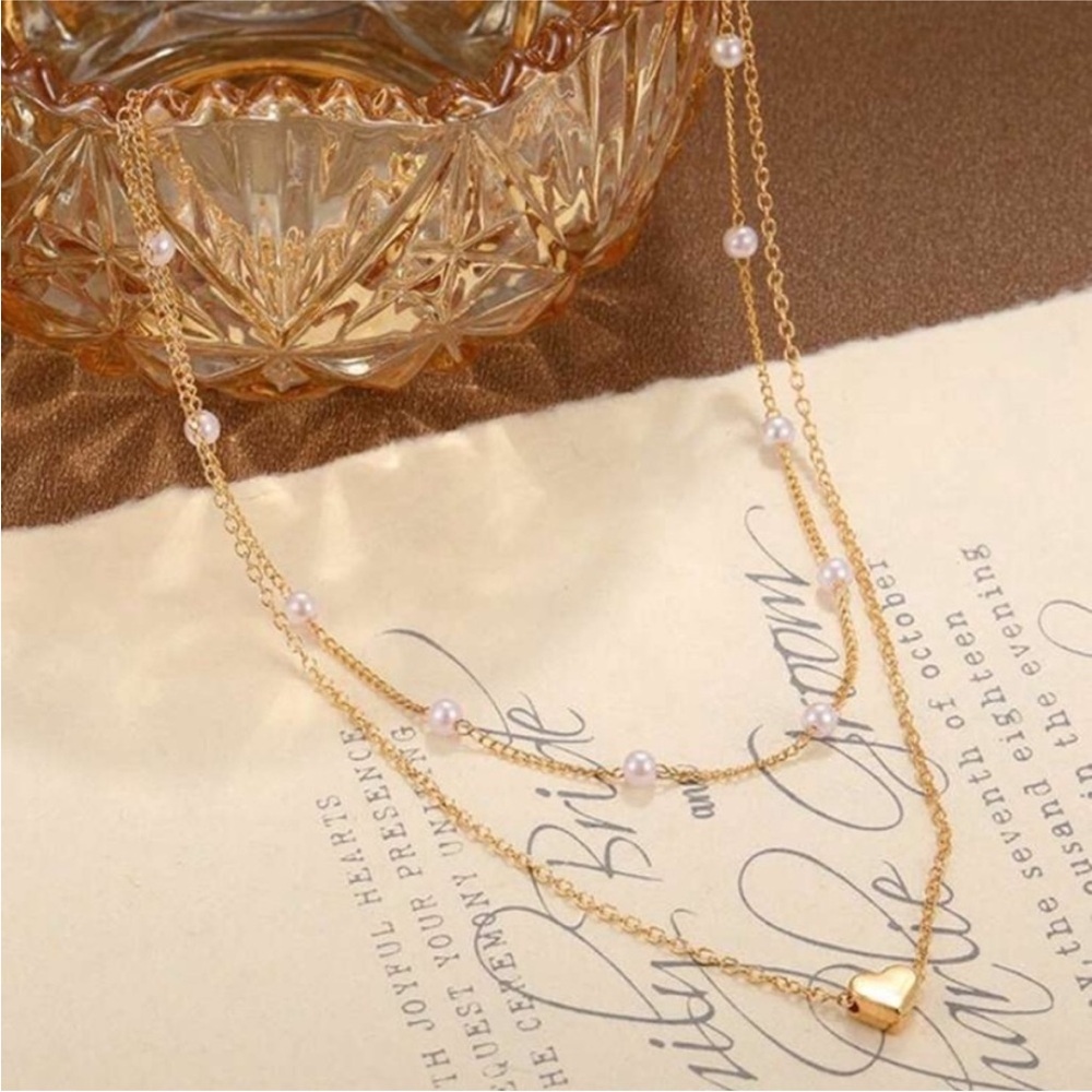 Pearl heart necklace - Picture 2 of 2